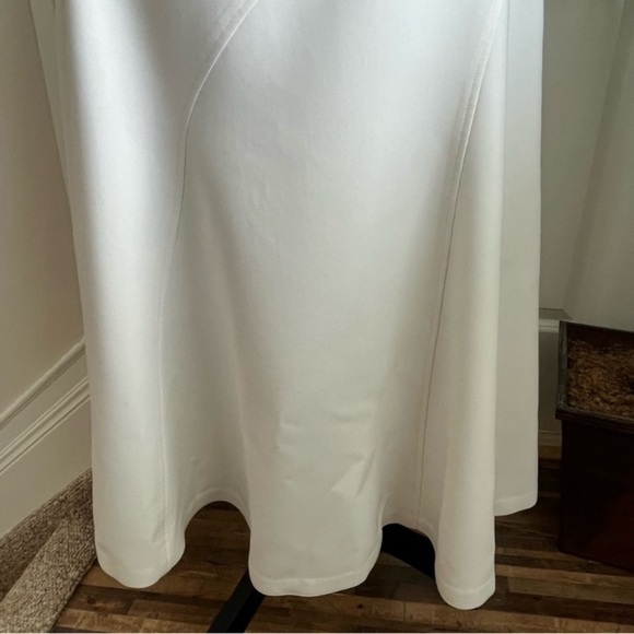 L’Espoir‎ Asymmetrical Neckline Midi Paneled Dress White Sz S - Picture 8 of 15